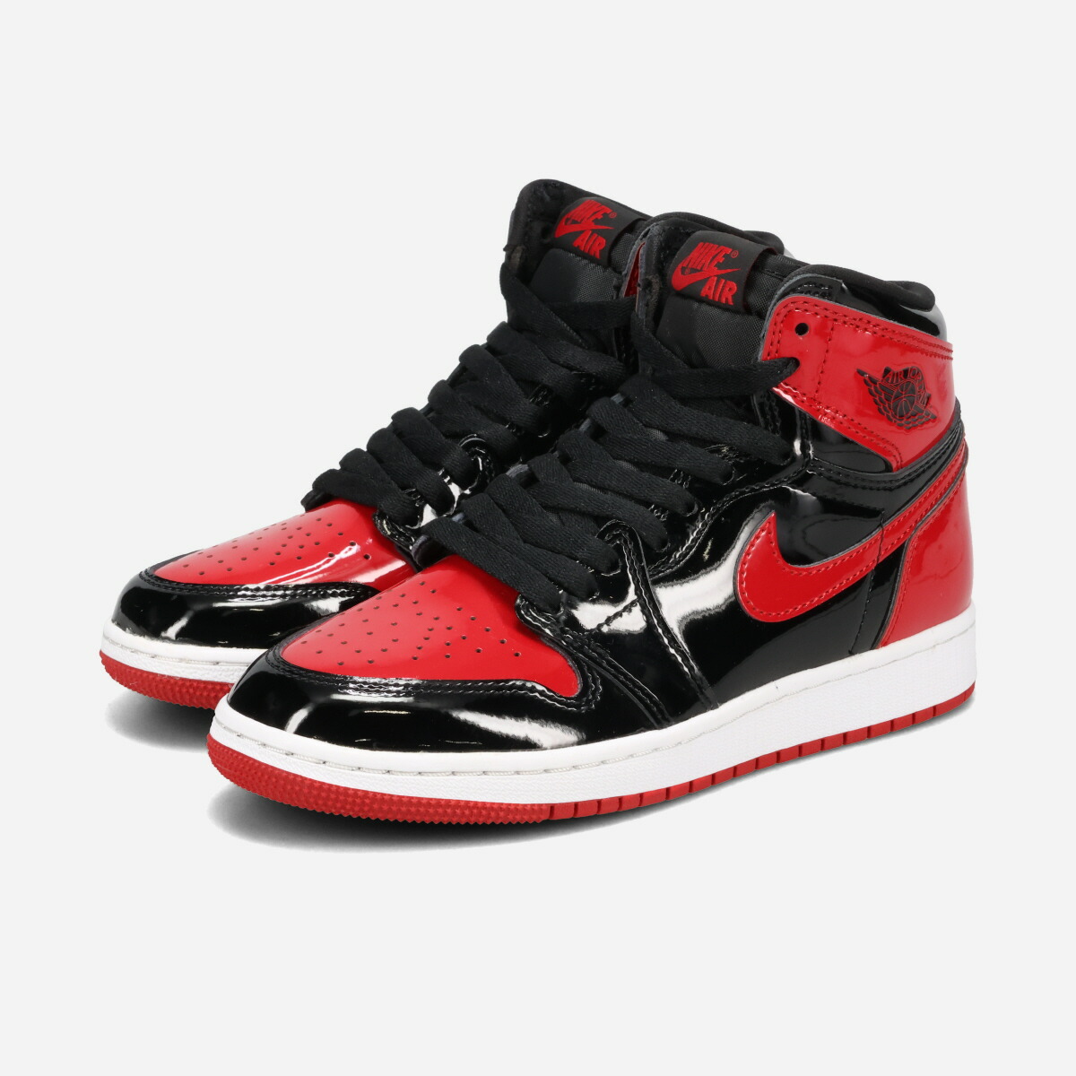 楽天市場】NIKE AIR JORDAN 1 RETRO HIGH OG GS 【BRED PATENT