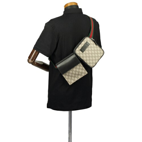 楽天市場】グッチ GUCCI ボディバッグ メンズ ベージュ エボニー