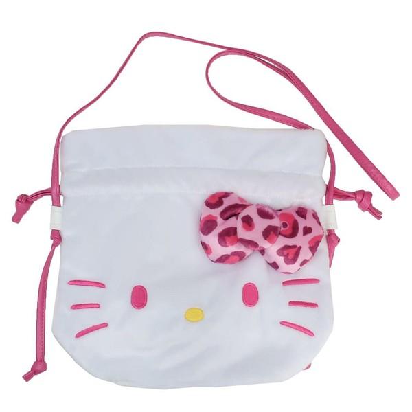 楽天市場】 ハローキティ ショルダーバッグ 巾着ショルダー ヒョウ柄