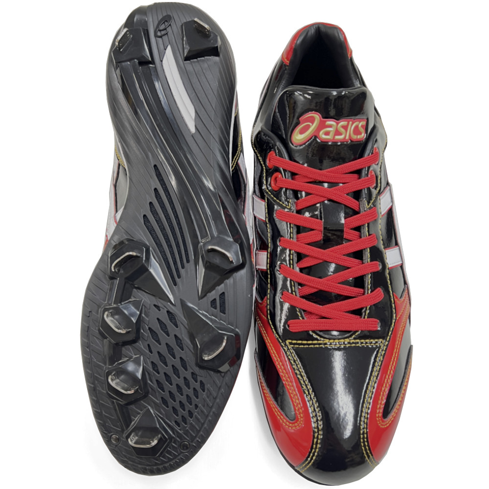 楽天市場】【サイズ交換送料無料】ブラック×レッド アシックス 野球