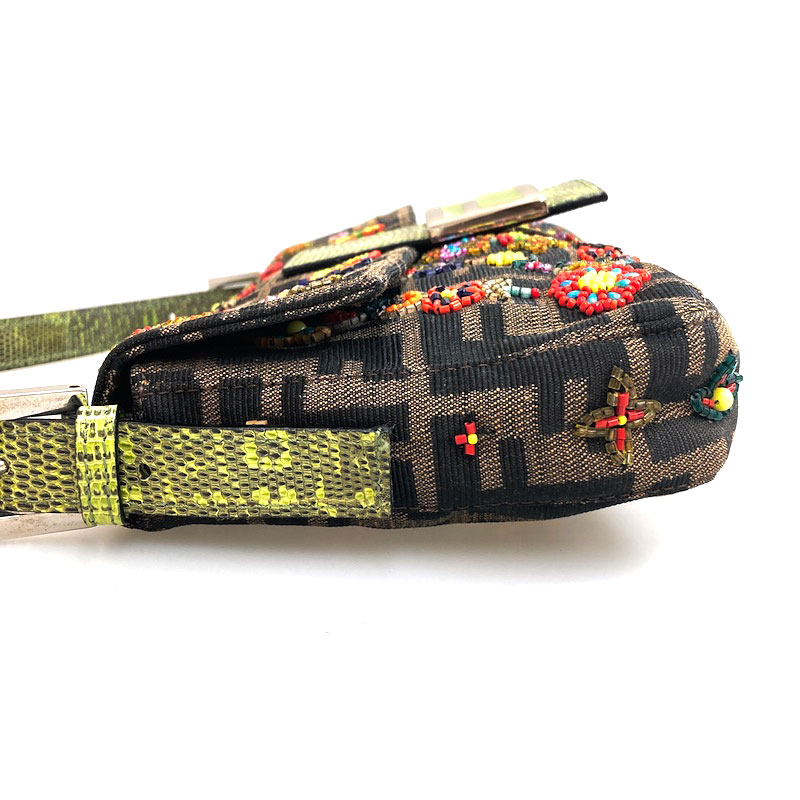 楽天市場】美品 フェンディ FENDI マンマバケット ズッカ柄 ビーズ