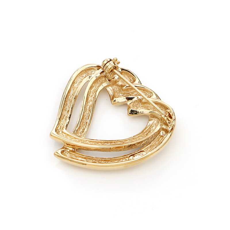 楽天市場】クリスチャンディオール Christian Dior ハート ブローチ