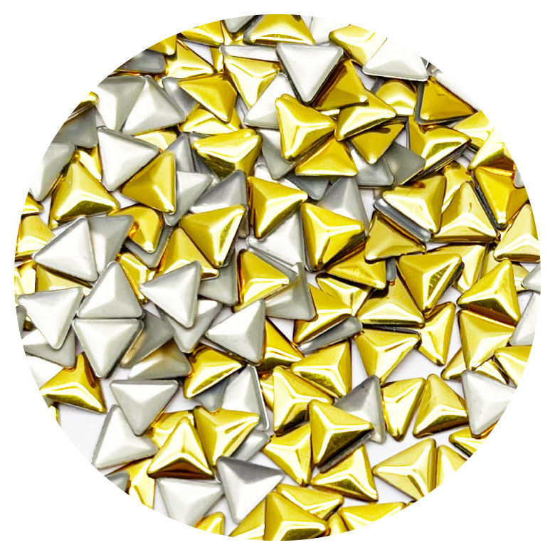 楽天市場】アルミ製 スタッズ 三角ピラミッド型 10粒 ☆クリックポスト