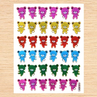 楽天市場】キラキラシール 熊（くま クマ） 《メタリックシール ご