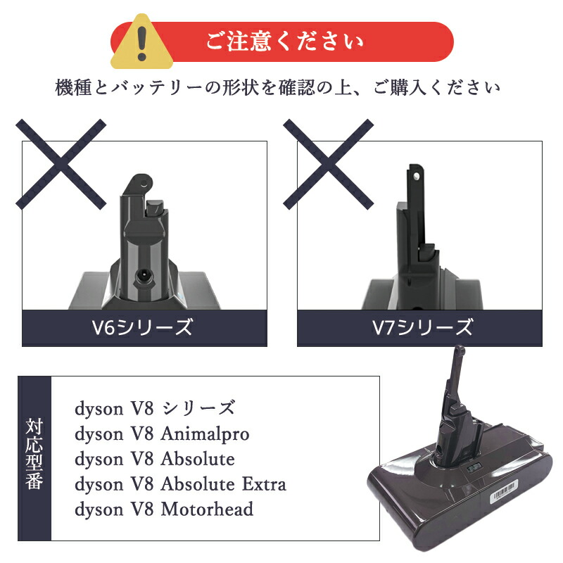 楽天市場】【即納】【最大1年半保証つき】ダイソン v8 バッテリー 大