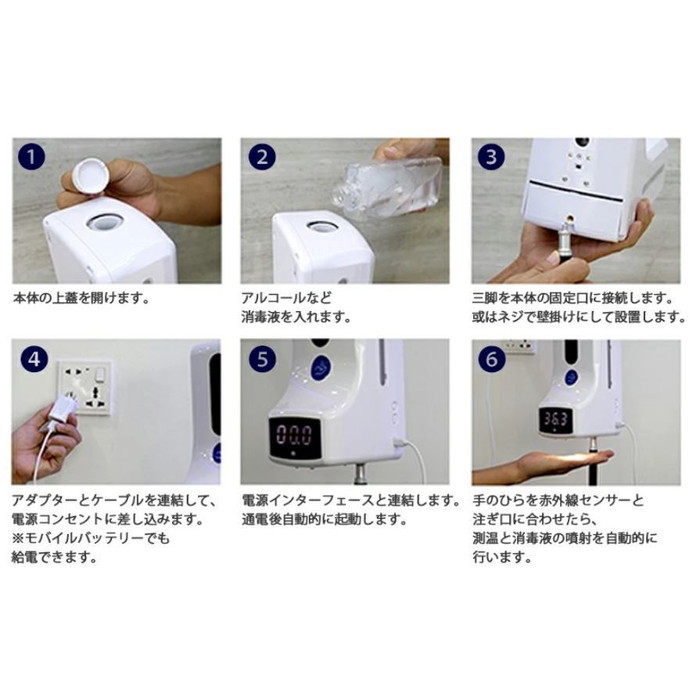 楽天市場】送料無料 ジェルタイプ用 消毒 自動測温 体温計 非接触