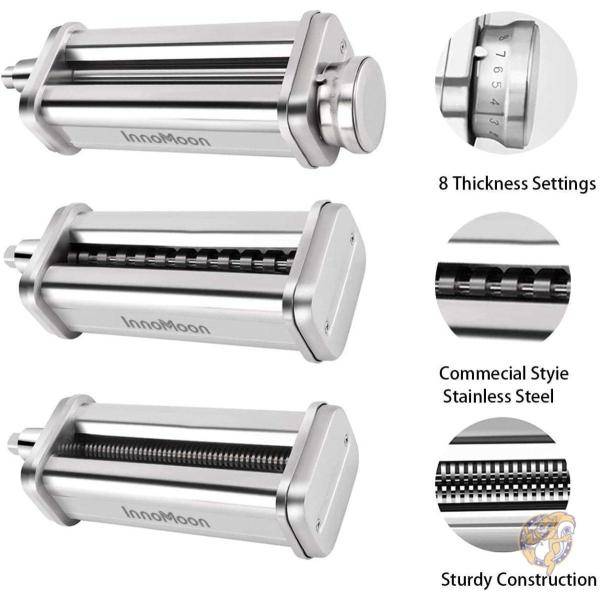 楽天市場】パスタローラー＆カッターアタッチメント3点セット InnoMoon