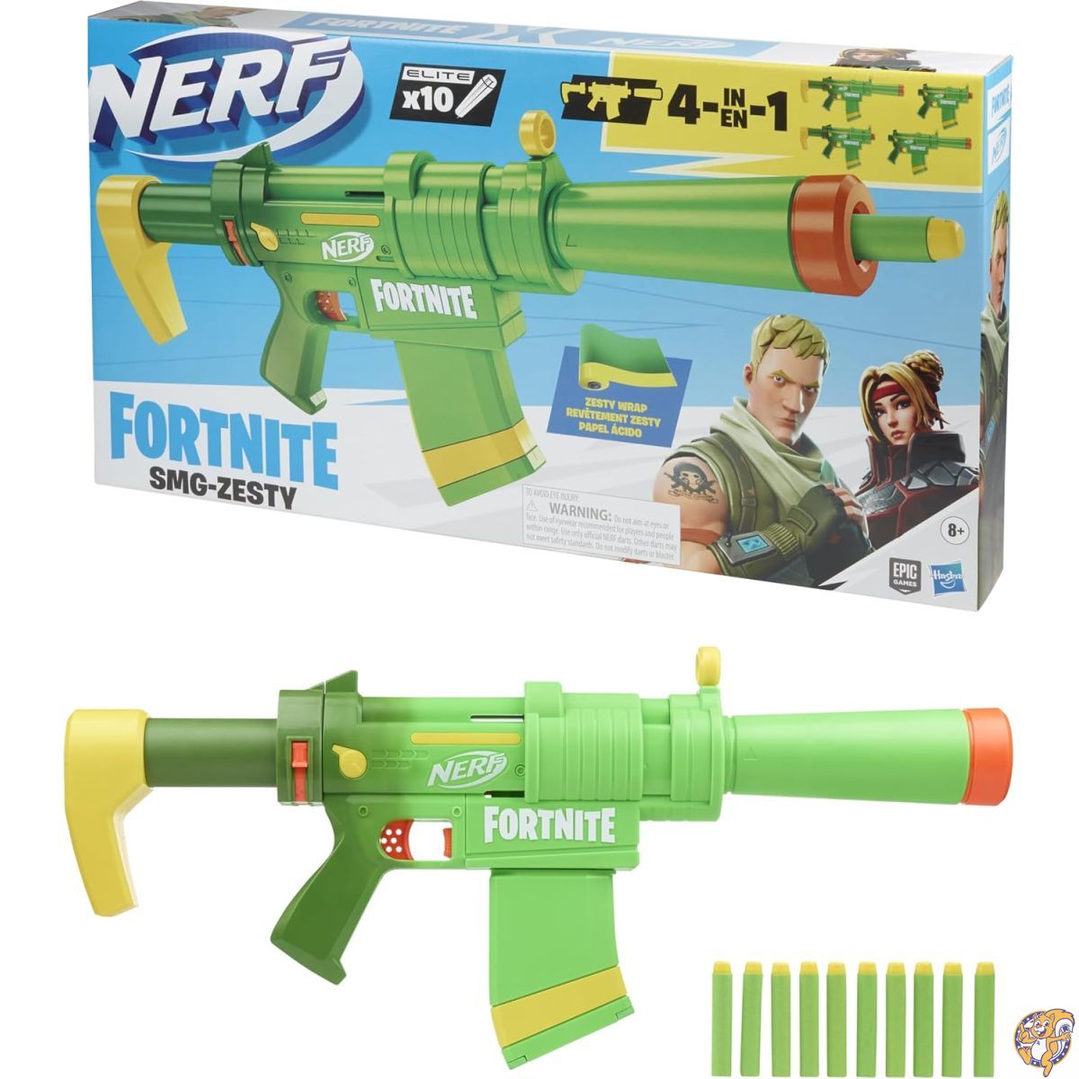 楽天市場】NERF Fortnite SMG-Zesty エリートダーツブラスター