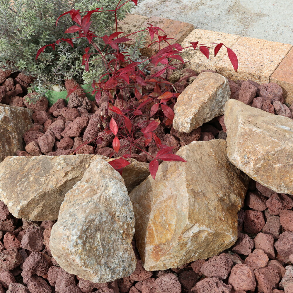 楽天市場】庭石 ロックブラウン 20kg 約90-180mm 岩 庭 茶