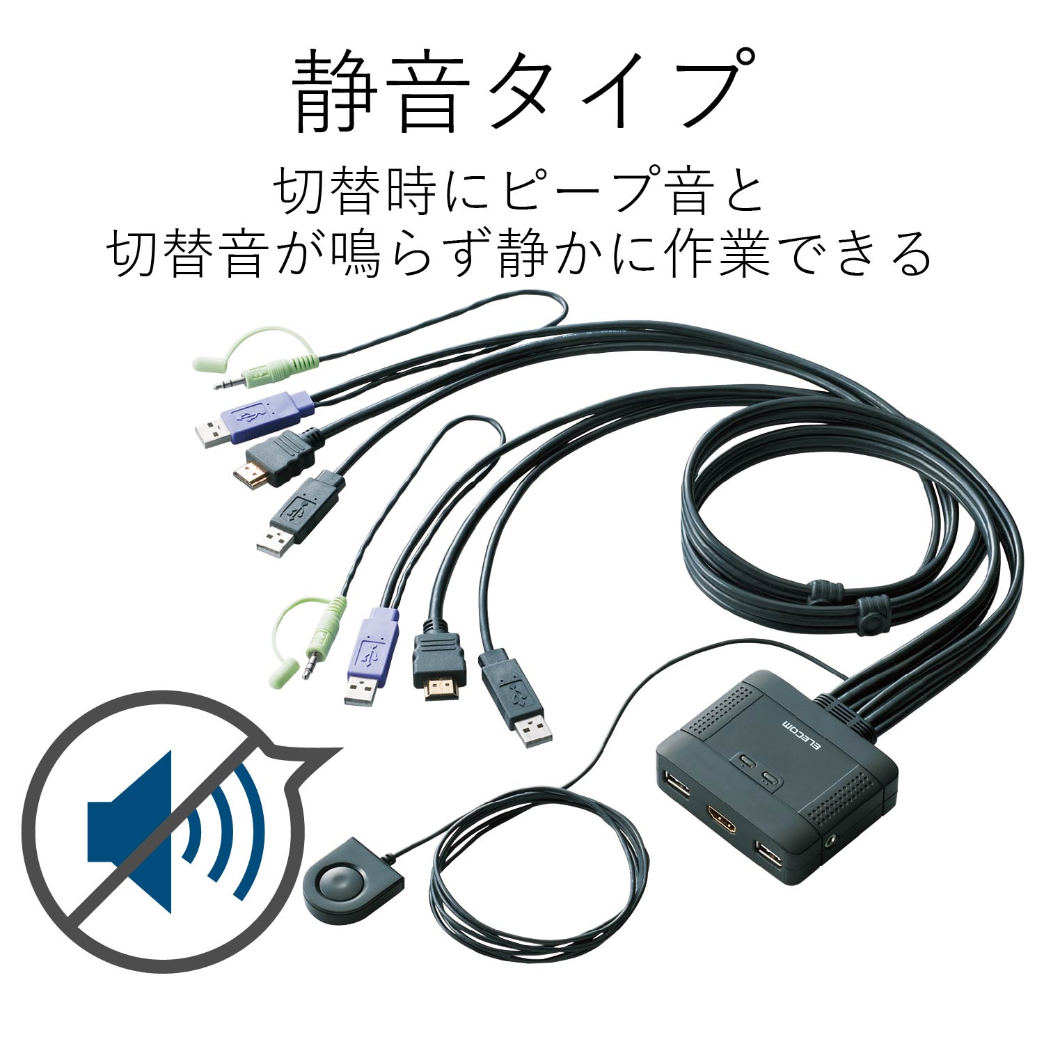 楽天市場】【即納】エレコム HDMI対応パソコン切替器 KVM-HDHDU2 [KVM