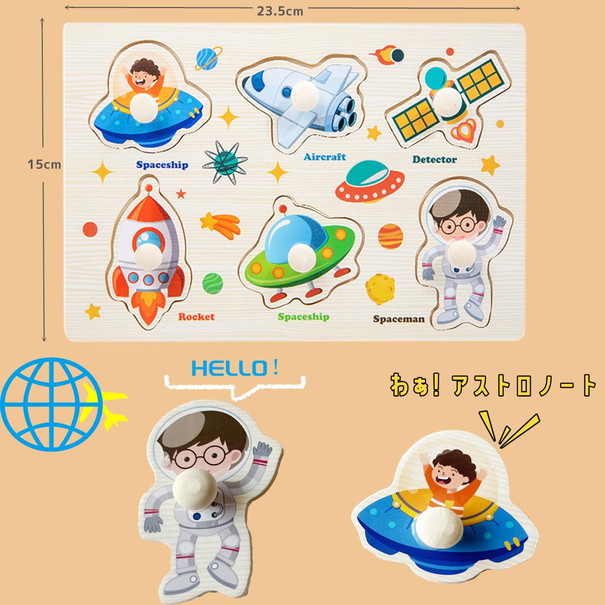 楽天市場】木製パズル 6種類シリーズ 型はめパズル 1 2 3 4歳幼児早期