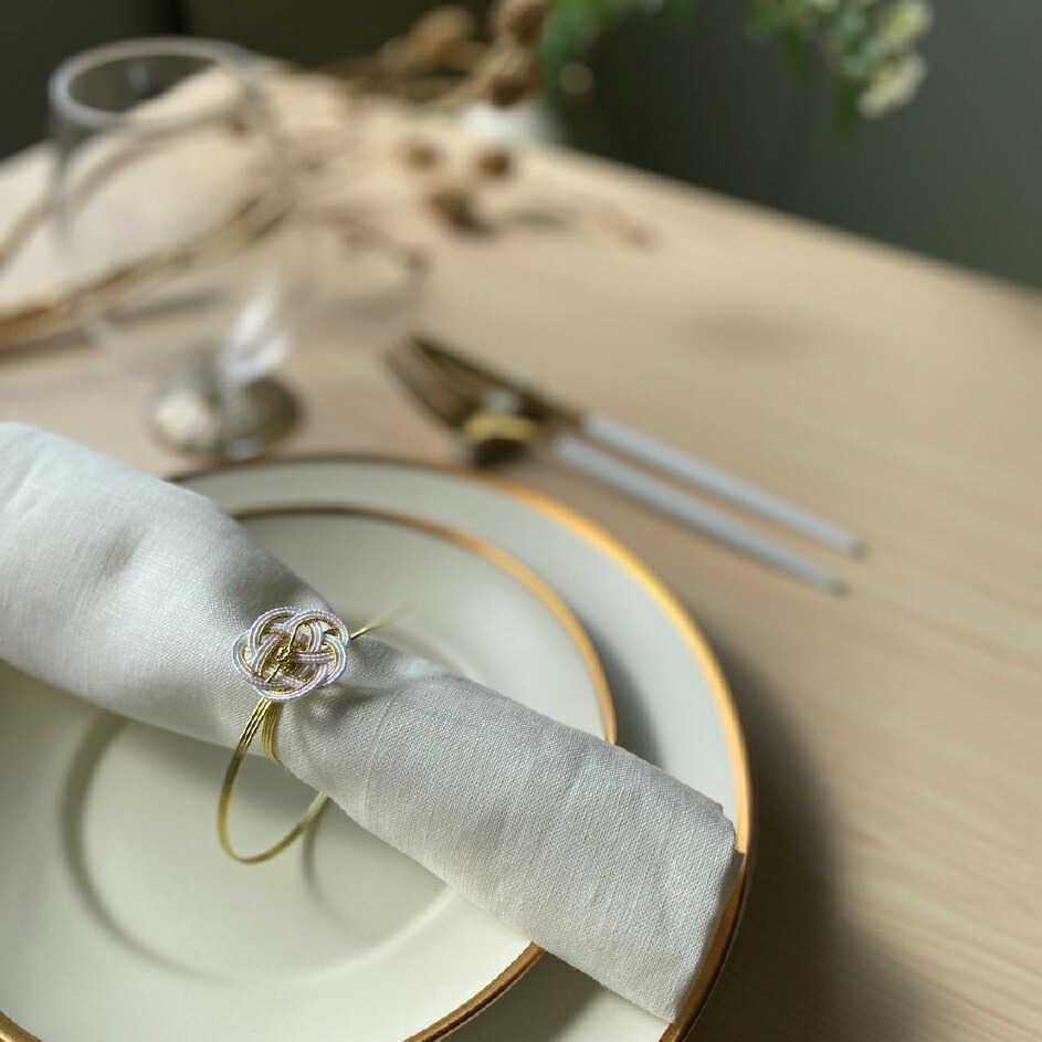 楽天市場】水引ナフキンリング 梅 2色アソート 2個セット ナプキン