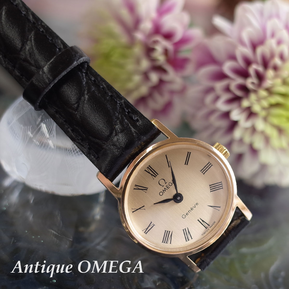 楽天市場】【中古】オメガ ジュネーブ ゴールド ローマン リーフ針