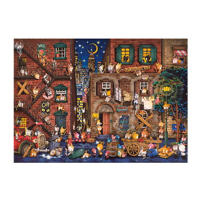 楽天市場】【取寄品】 ジグソーパズル 500ピース ダウンタウンキャッツ