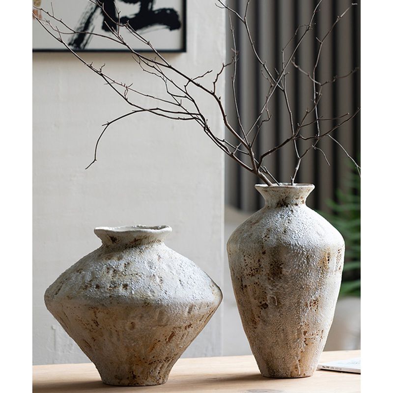 楽天市場】花瓶 土陶器 一輪挿し ヴィンテージ ダメージ 花器 花びん