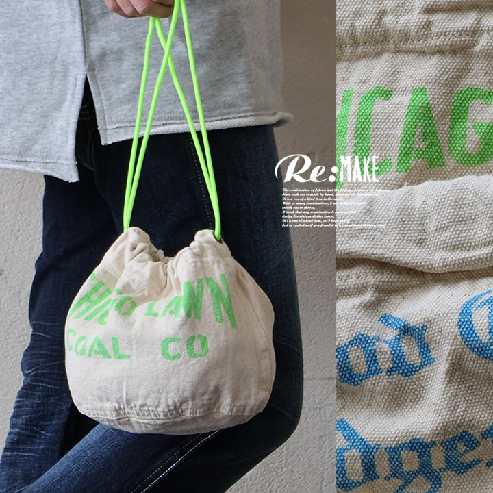 楽天市場】バッグ 巾着型 手提げ ポーチ ニュースペーパーバッグ