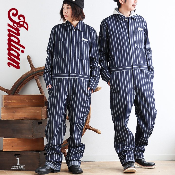 楽天市場】オールインワン ツナギ ストレート メンズ レディース