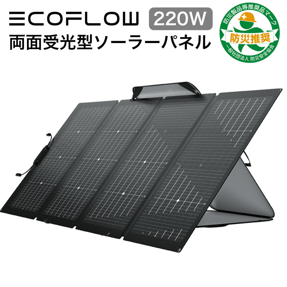 楽天市場】両面受光型 ソーラーパネル 220W EcoFlow ソーラー充電器