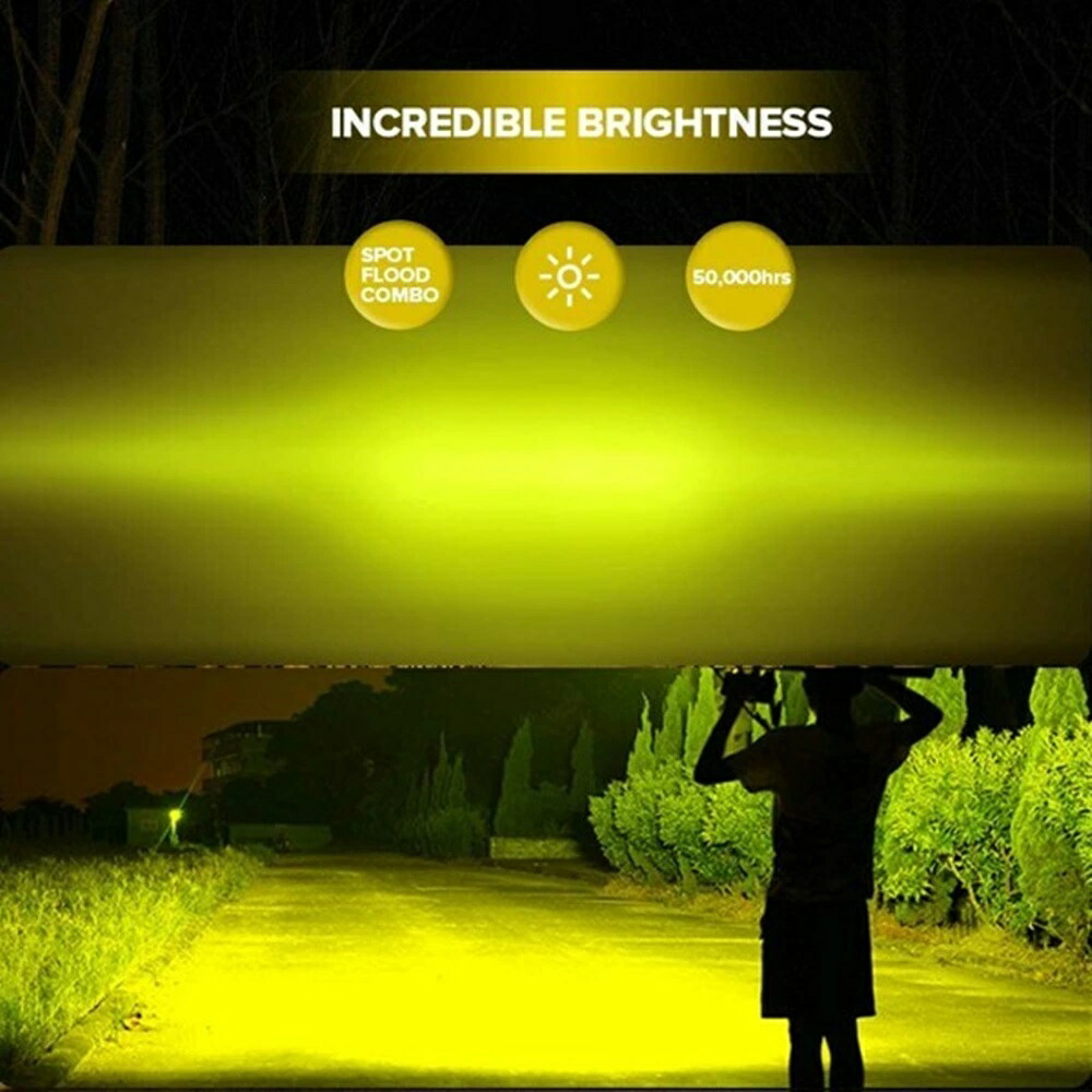 楽天市場】LED ワークライト 12V 24V 120W 3000K 黄色 防水 作業灯