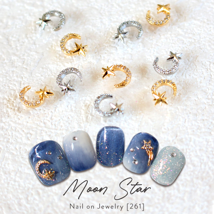 楽天市場】ネイルオンジュエリー [261] ムーンスター ゴールド