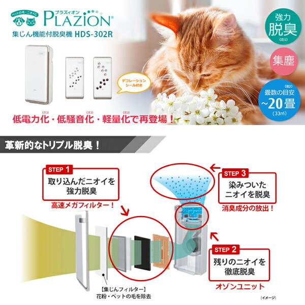 楽天市場】【P5倍】富士通ゼネラル 脱臭機 プラズィオン HDS-302R 集