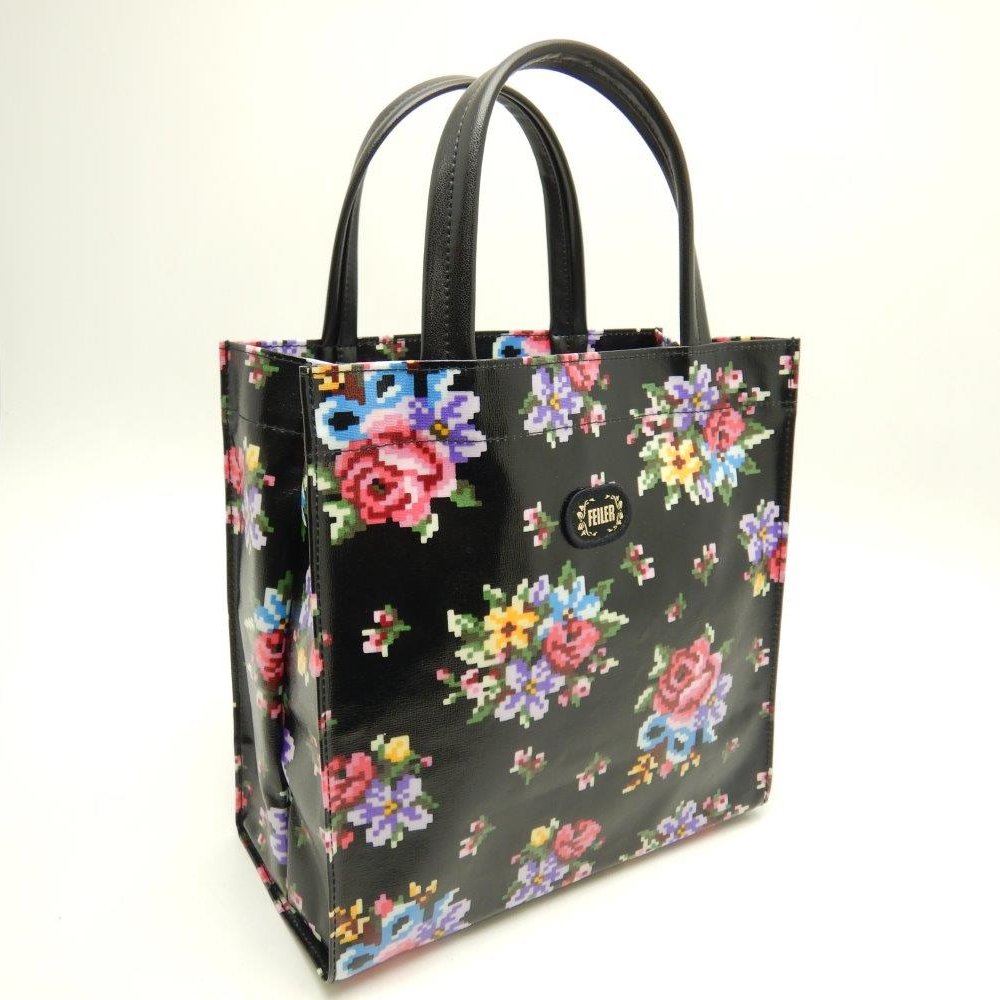 楽天市場】フェイラー Feiler トートバッグ PVC 黒 ブラック 花柄