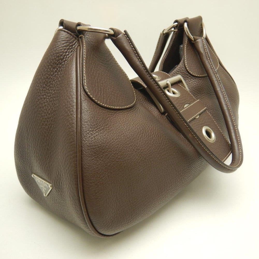 楽天市場】プラダ PRADA BR0828 ショルダーバッグ レザー CAFFE
