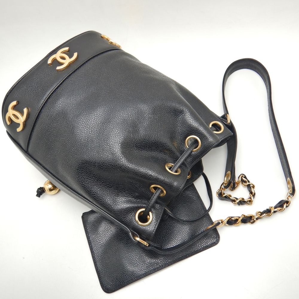 楽天市場】CHANEL シャネル 巾着ショルダーバッグ トリプルココ