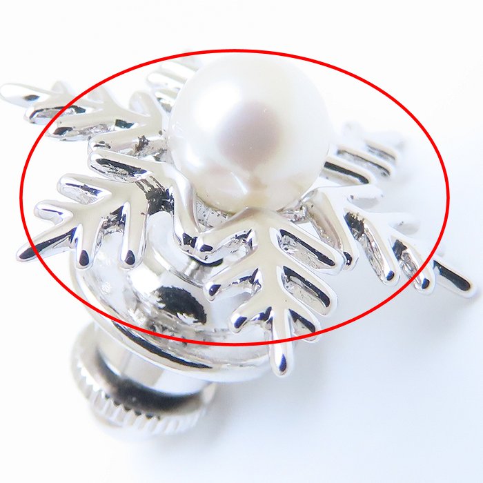 楽天市場】MIKIMOTO ミキモト ピン ブローチ 雪の結晶モチーフ パール