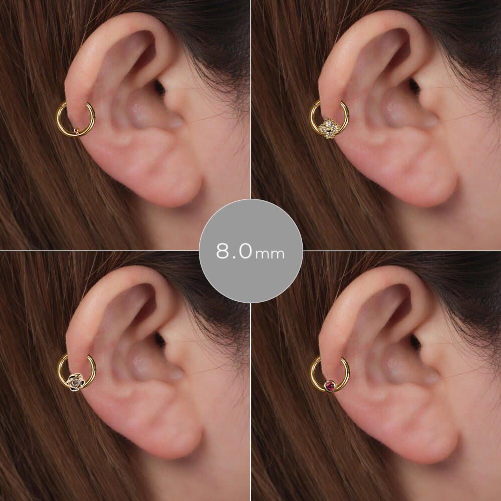 楽天市場】K18/PT セグメントリング バーベル つけっぱなし用 │ 16G