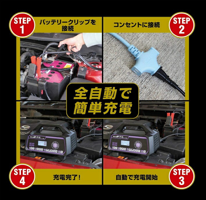 新品未使用 メルテックMP-230 セレクト式自動パルス充電器 12V/24V MP