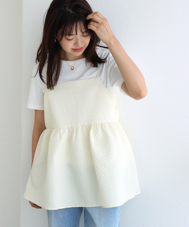 楽天市場】≪冬SALE！≫ジャカードペプラムキャミブラウス ☆ ブラウス