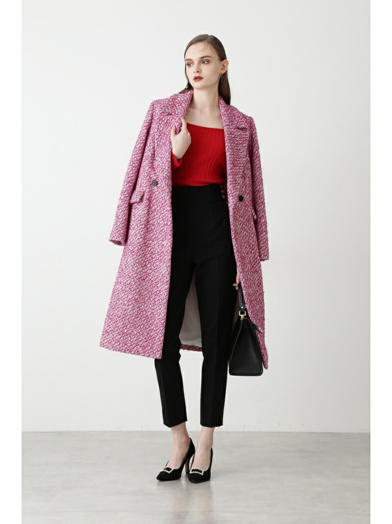 楽天市場】【SALE／60%OFF】ループツィードダブルブレストコート