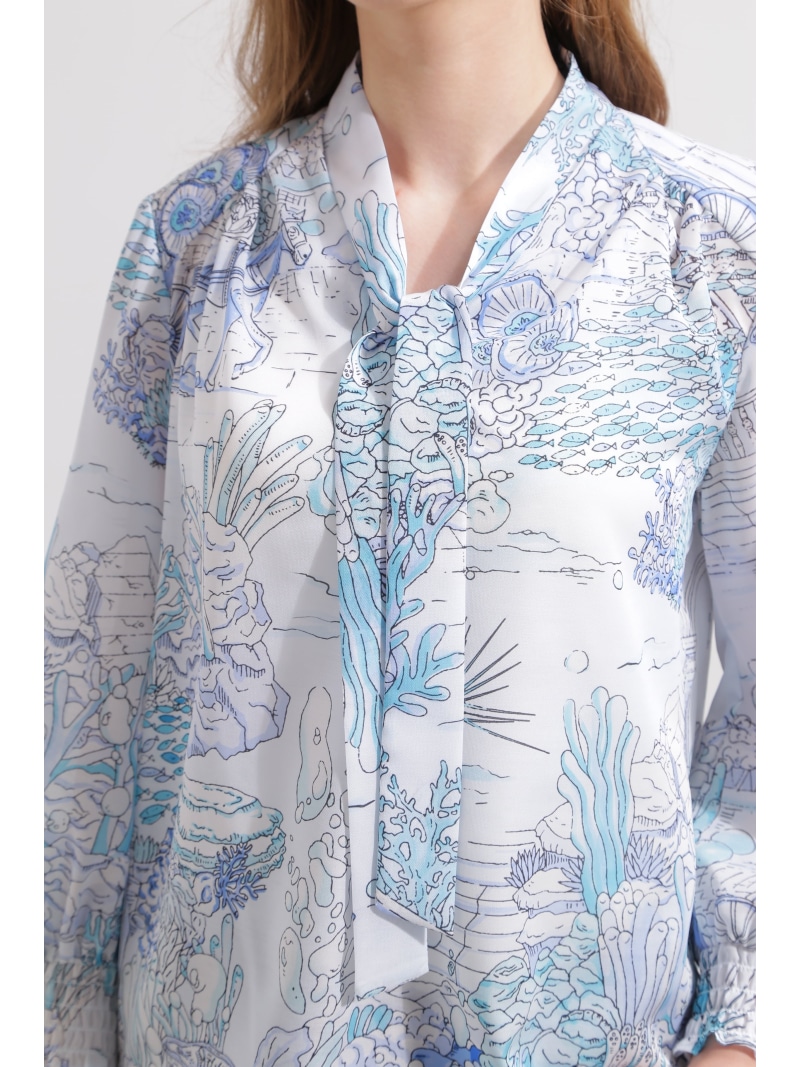 楽天市場】【SALE／50%OFF】◇ノーティカルプリントブラウス