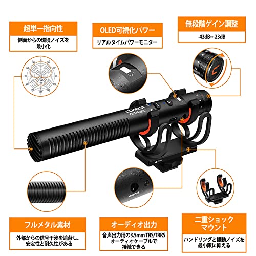 楽天市場】【送料無料】comica VM20 ショットガンマイク 外付けマイク