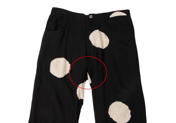 楽天市場】【中古】 ワイズ Y's レーヨンドットプリントパンツ 黒