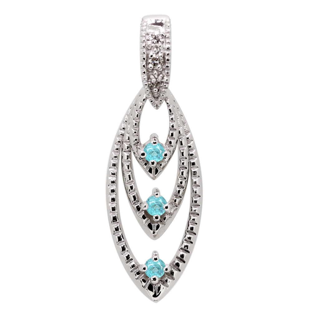 楽天市場】パライバトルマリン 18金 ペンダントトップ レディース 18k