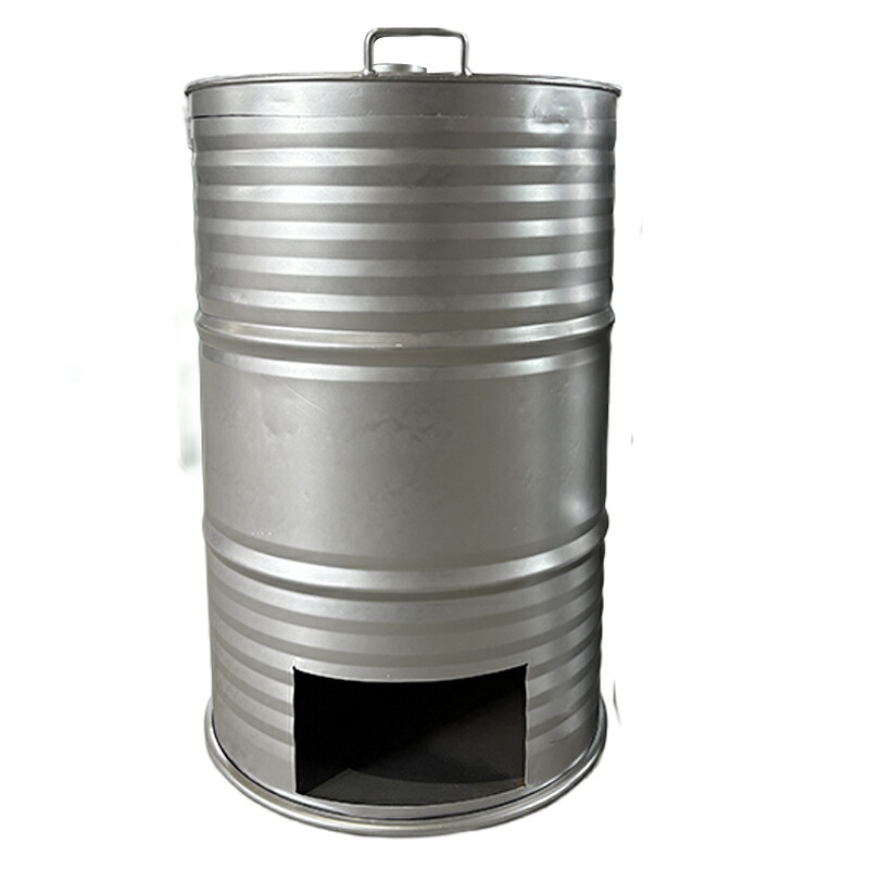 楽天市場】ドラム缶焼却炉 フタ付き 煙突なし カラー2色 シルバー