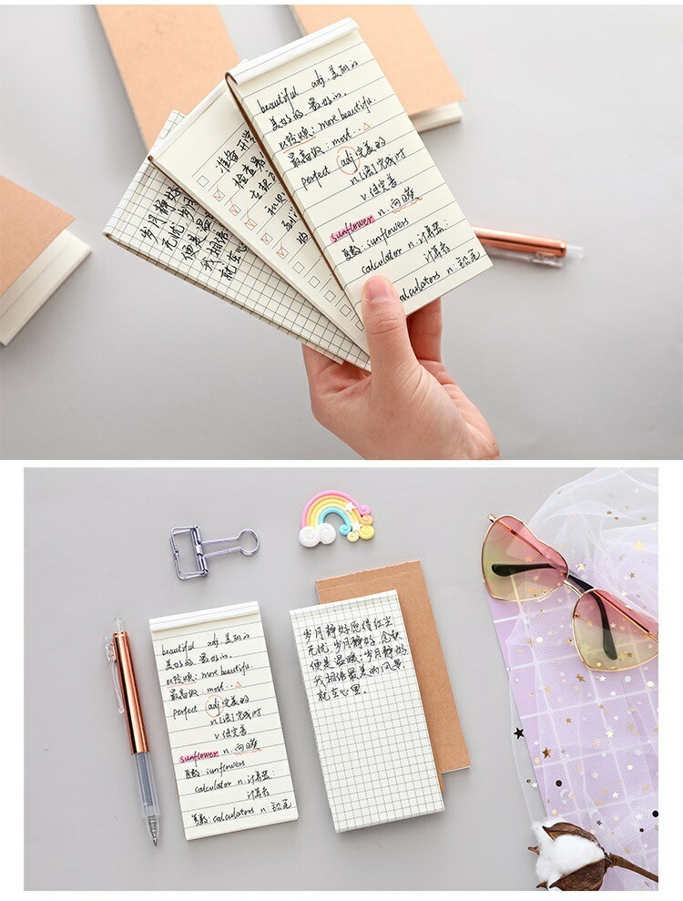 楽天市場】送料無料 メモ帳 クラフト紙 ポータブルメモ ミニサイズ