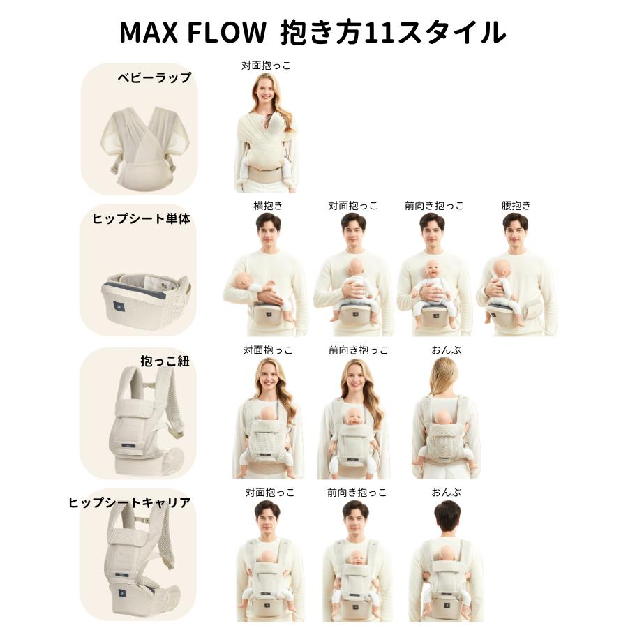 楽天市場】ヒップシート オールインワン 抱っこ紐 MAX FLOW 新生児 3歳