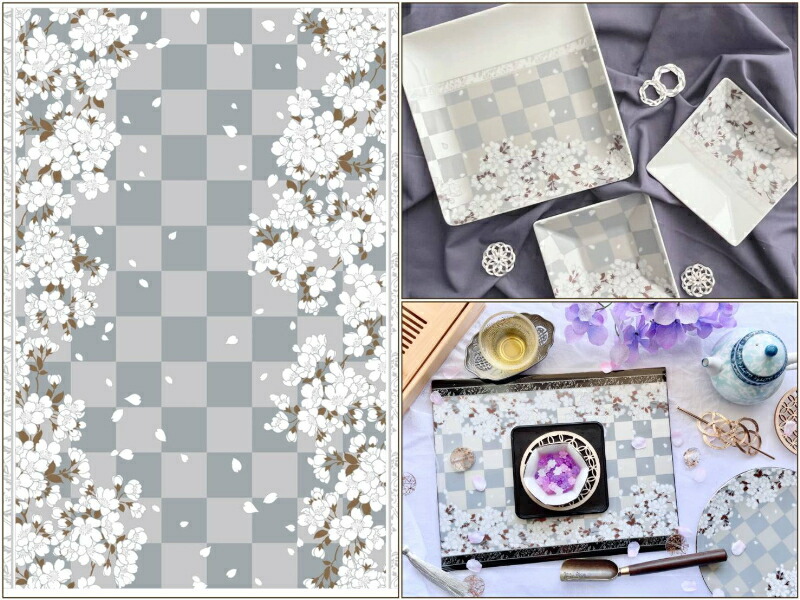 楽天市場】ポーセラーツ 転写紙 【白磁用】 櫻の宴・銀箔風 転写紙