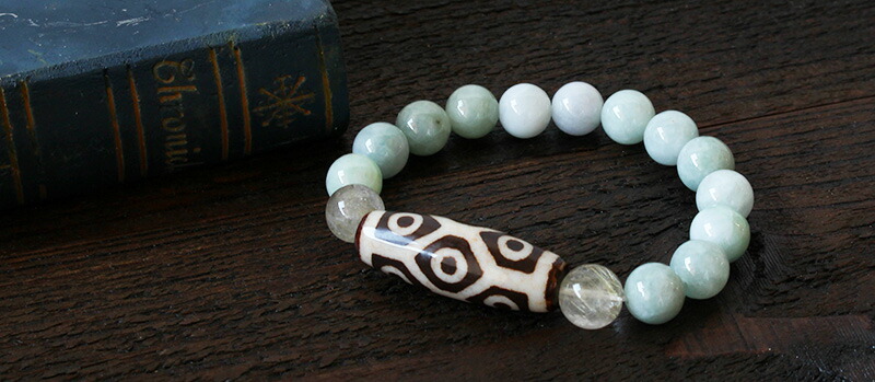 楽天市場】パワーストーンブレスレット 天珠 翡翠 九眼天珠 成功 繁栄