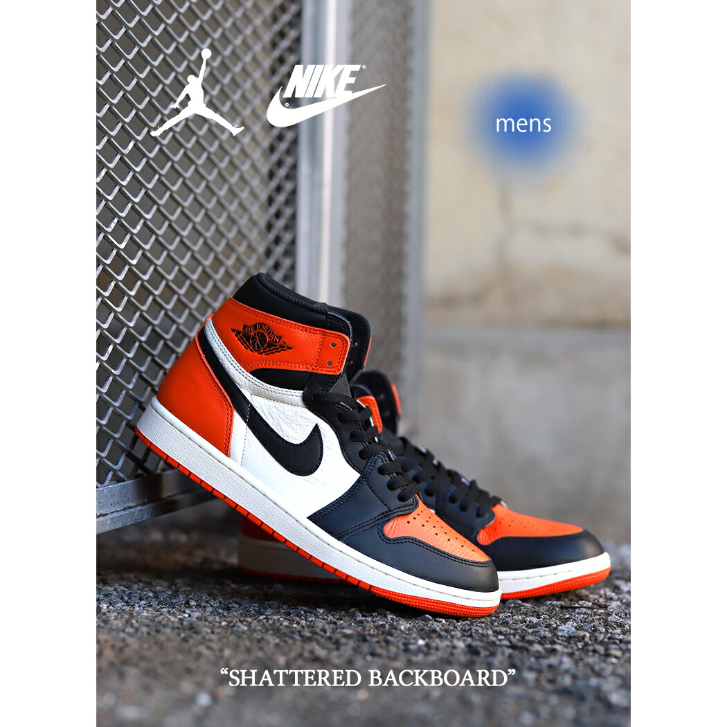 楽天市場】air jordan 1 retro high og shattered backboardの通販