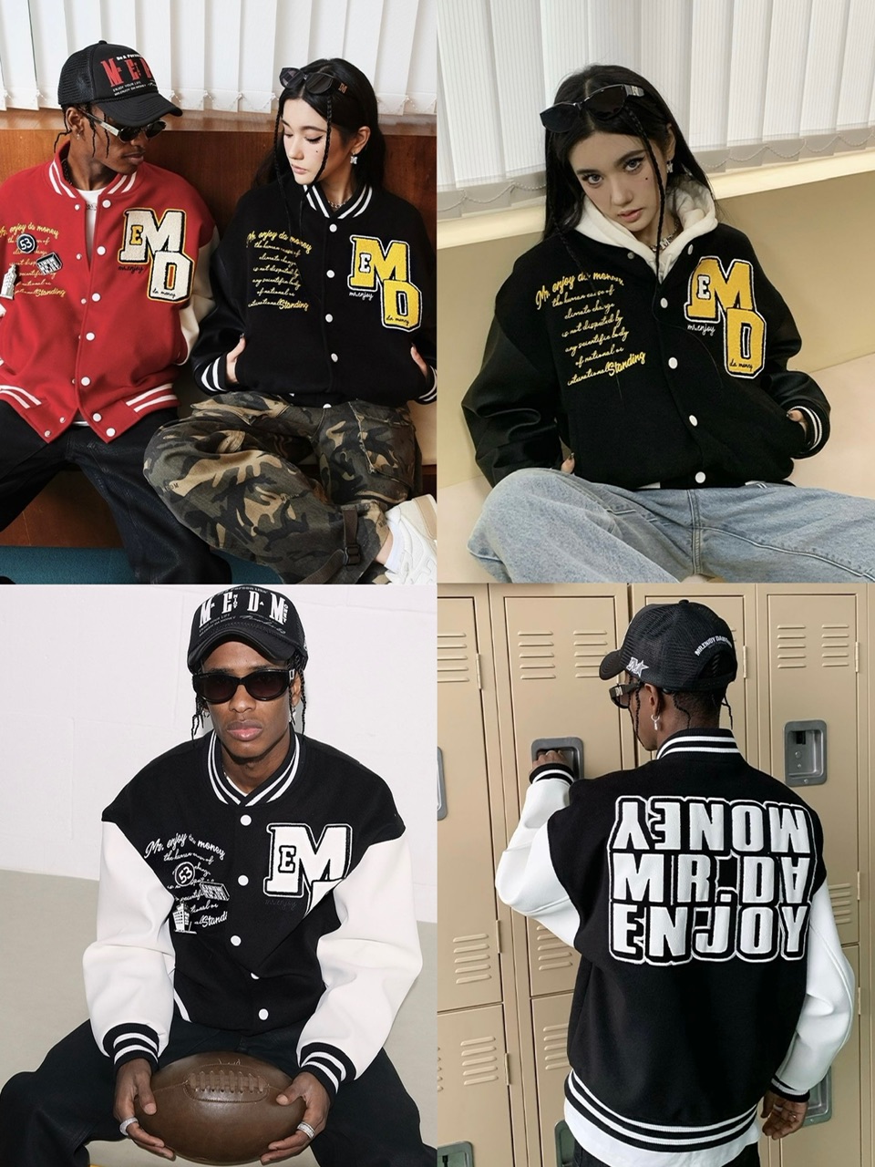 楽天市場】正規品【 MR. ENJOY DA MONEY MEDM BASIC BASEBALL JACKET