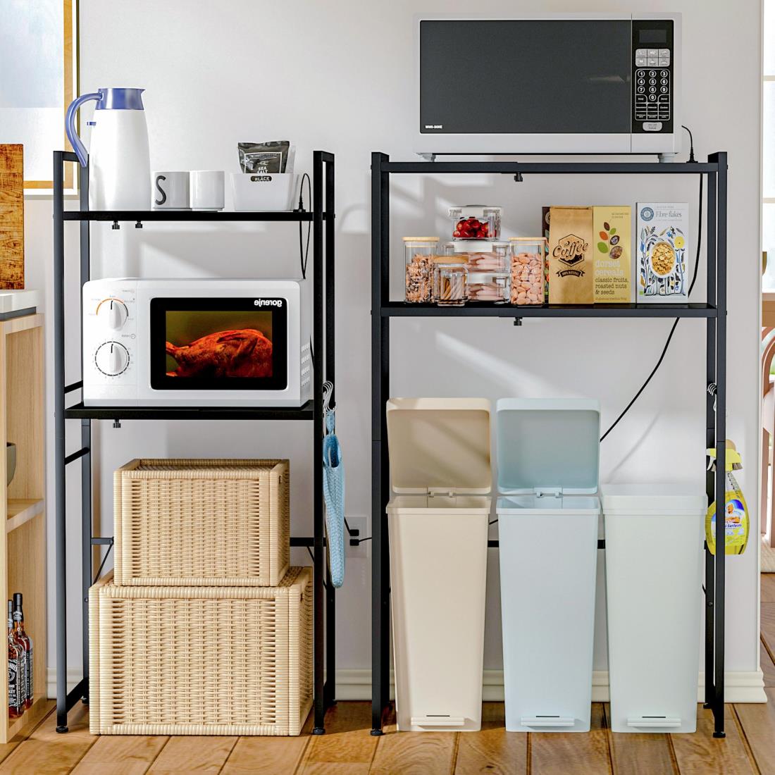 楽天市場】LunarLight 多機能横幅伸縮できるコンセント付きキッチン