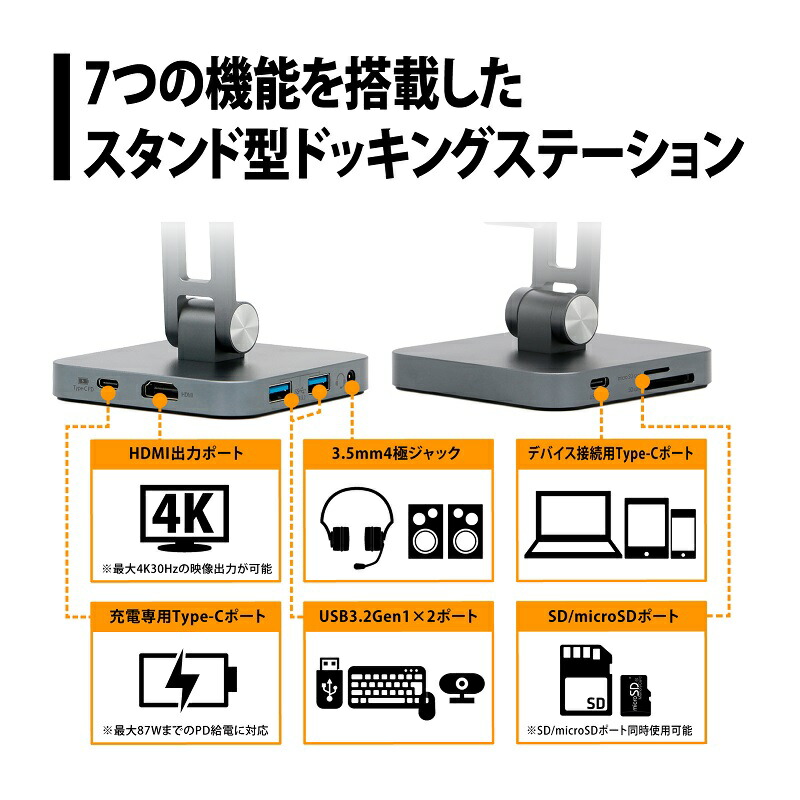 楽天市場】プリンストン Digizo 7in1スタンド型USB Type-Cドッキング
