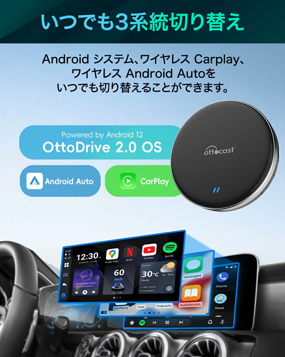 楽天市場】【国内販売実績No.1 正規代理店】 オットキャスト P3 Lite