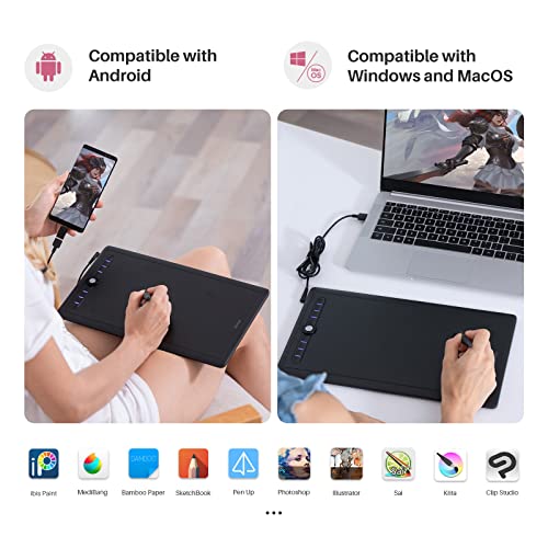 楽天市場】Artisul ペンタブ 板タブ スマホで使える 傾き検出機能