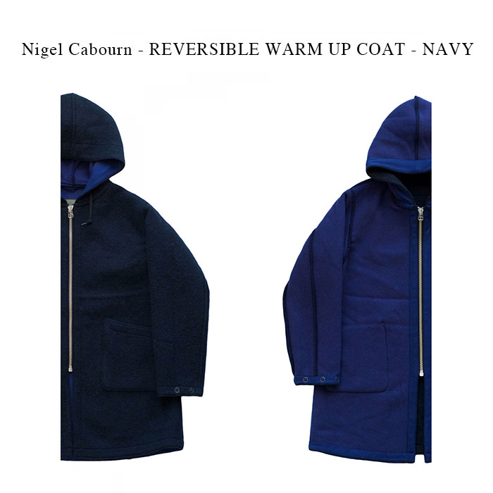 楽天市場】Nigel Cabourn - REVERSIBLE WARM UP COAT - NAVY : PSC