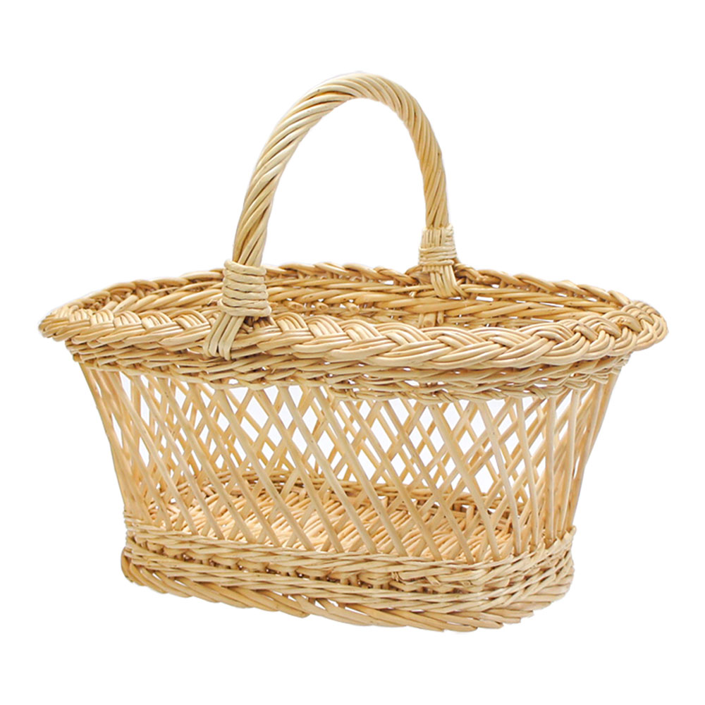 楽天市場】フランス柳バスケット 1本手付クロスS : キャトル・セゾン